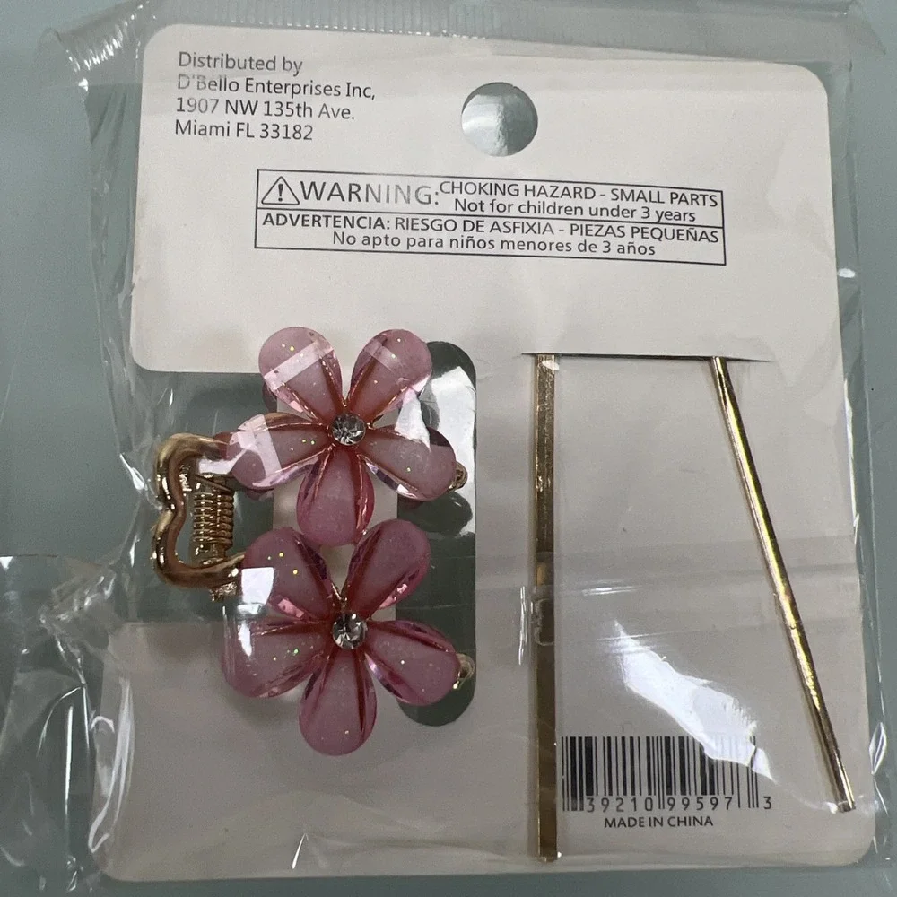 Large‎ Hair Accessory Lot Butterfly Floral Bobby Pins Barrettes New